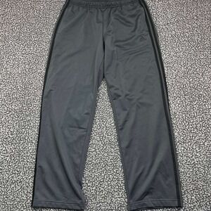 Adidas Sweatpants Men Large Gray Drawstring Pocket Outdoor 34x32